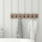Flash Furniture Daly Wall Mounted 34in Weathered Brown Solid Pine Wood Storage Rack with 7 Hooks HGWA-SCR-7-WEATH-GG - alternate 2